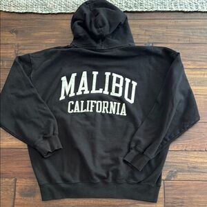 Oversized Brandy Melville Black Malibu Sweatshirt Hoodie OS